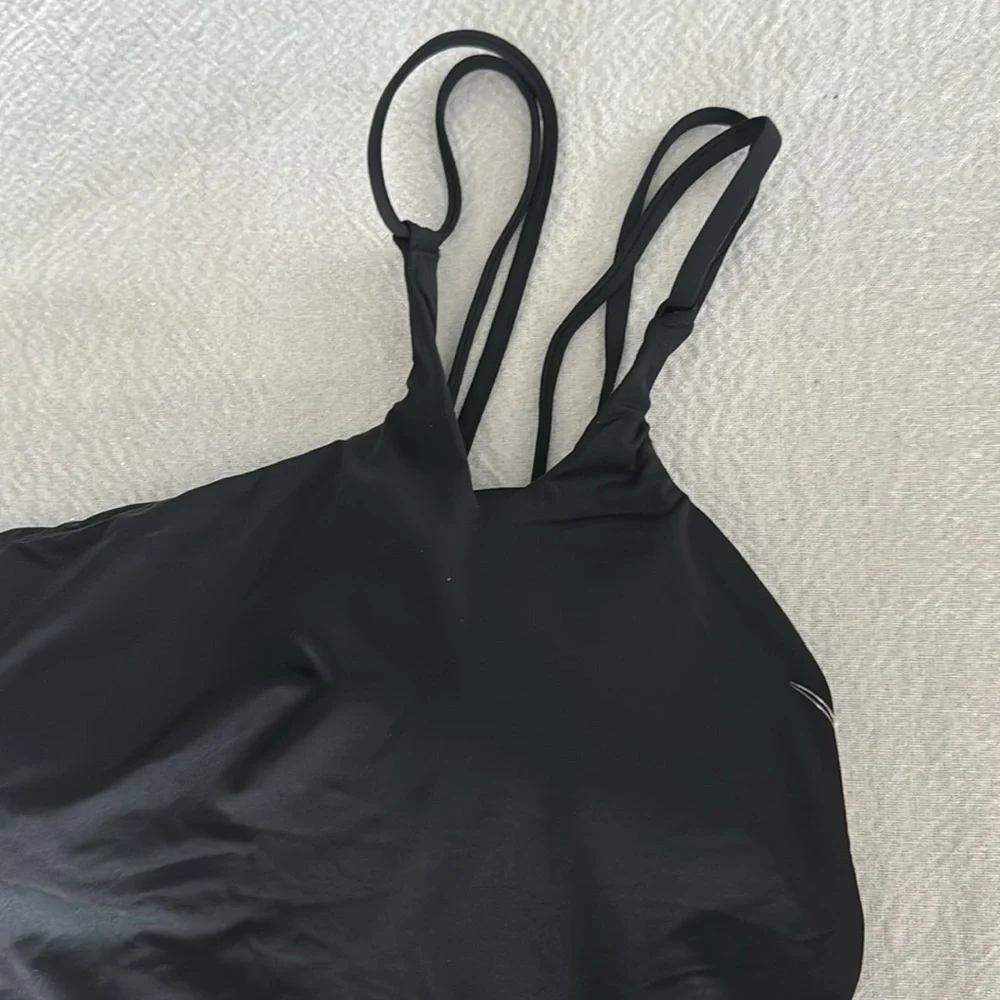 La Blanca Island Goddess Strappy One Shoulder One Piece - Black, size 12, $120 - Picture 4 of 9